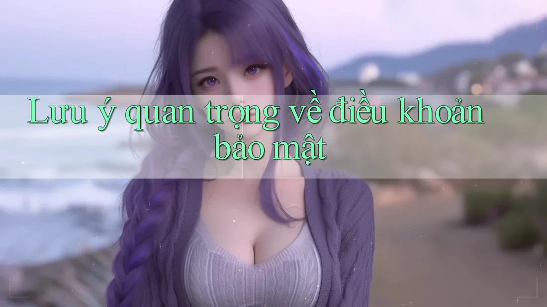 Lưu ý quan trọng về điều khoản bảo mật Lưu ý quan trọng về điều khoản bảo mật
